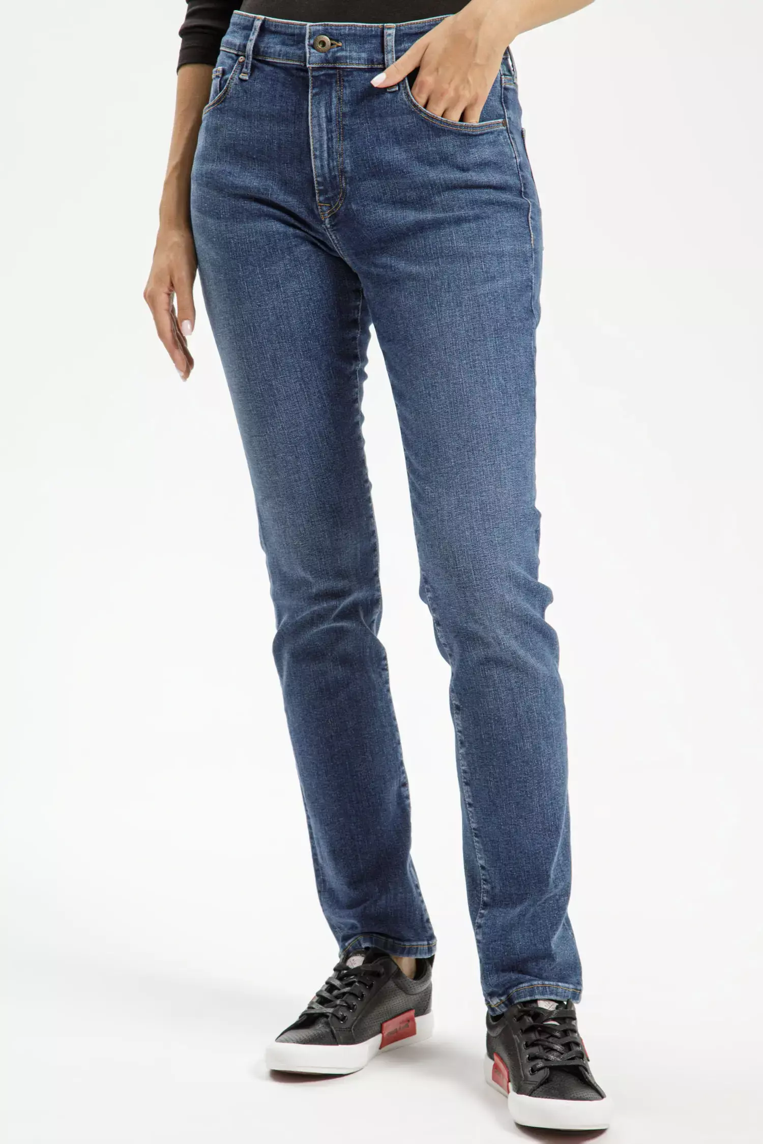 Jeansy damskie niebieskie Slim Fit Anya P 532-012