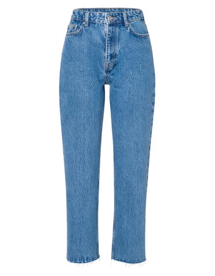 ★CARLYN★ Lien Denim H74108010_3colors Jeansy damskie niebieskie Wide Leg Cropped P 516-008